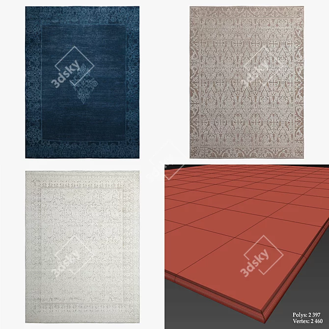 Timeless Elegance: Jan Kath Classic Rugs 3D model image 2