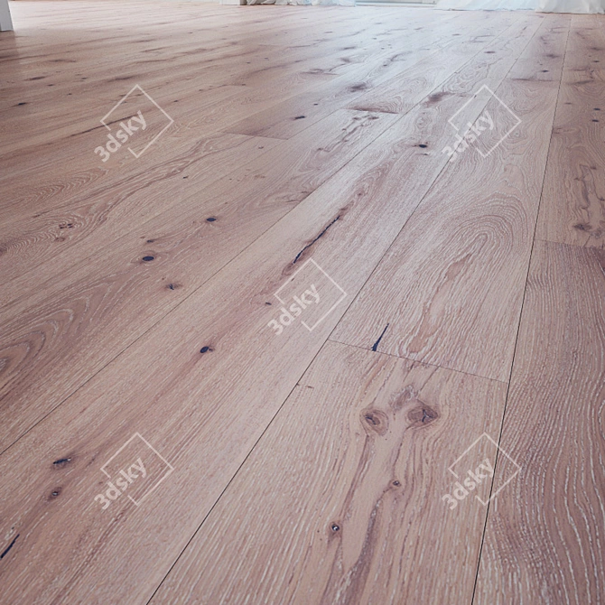 Bali Oak Wood Floor: Authentic Elegance 3D model image 1