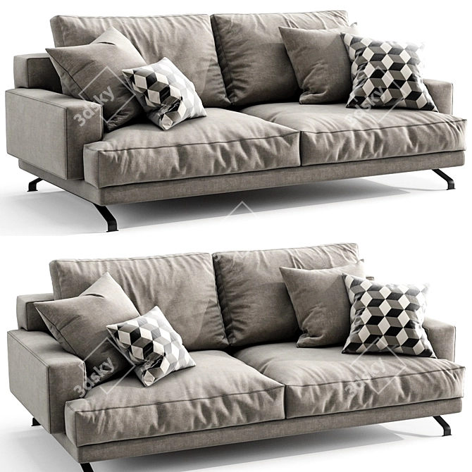 Luxurious Lemamobili Mustique Sofa 3D model image 2