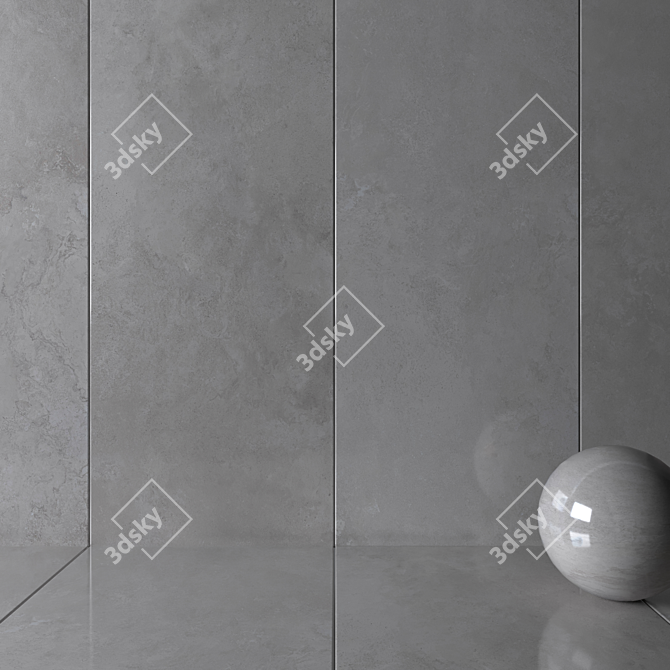 HD Multi-Texture Wall Tiles 3D model image 2