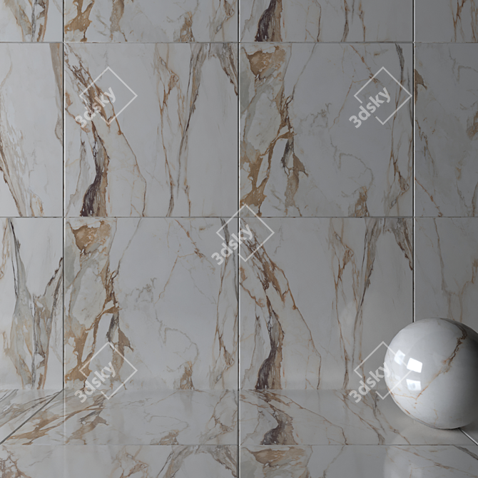 HD Multi-Texture Wall Tiles 3D model image 2