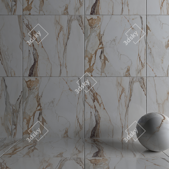 HD Multi-Texture Wall Tiles 3D model image 3