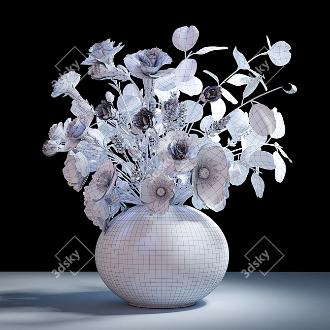 Elegant Blooms Bouquet 3D model image 3