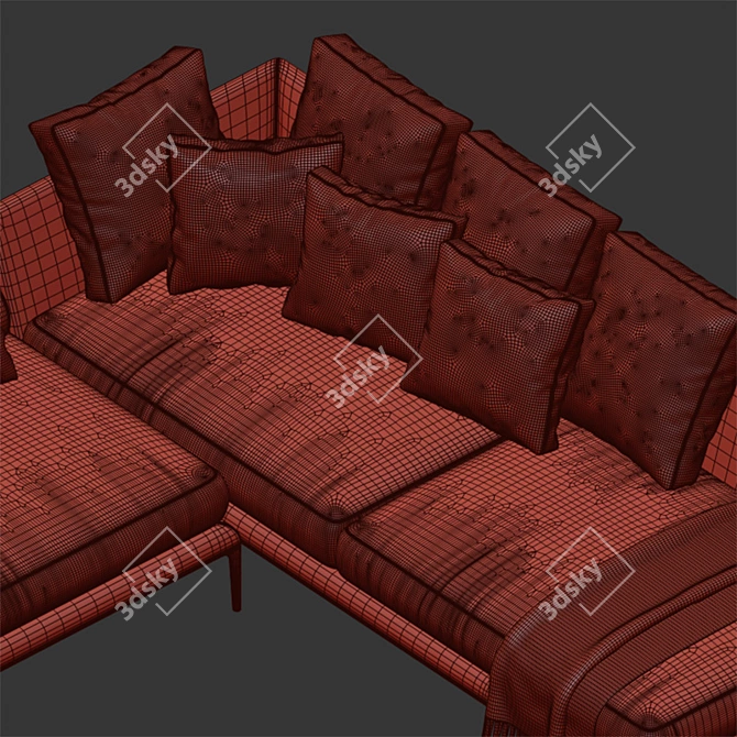 Modern B&B Atoll Sofa: Sleek Simplicity 3D model image 3