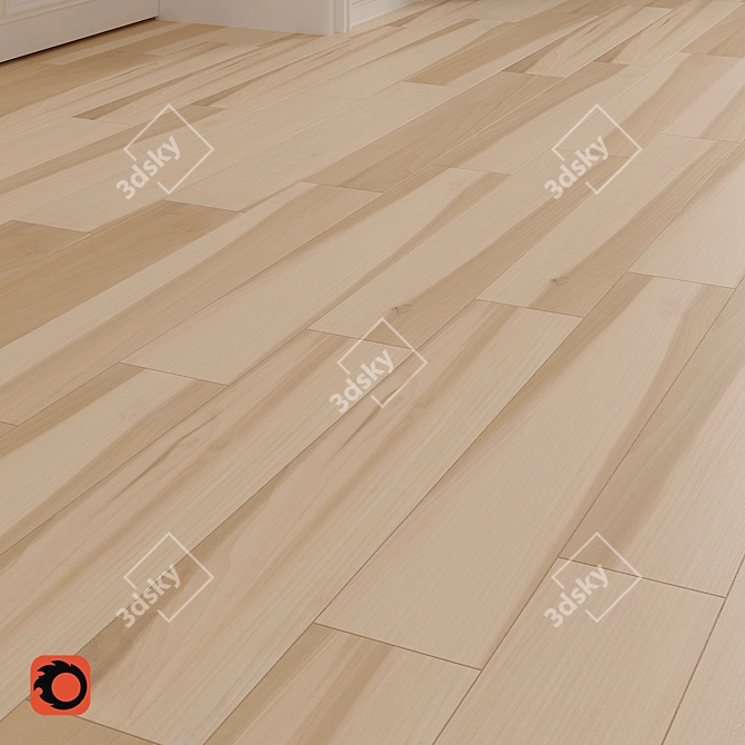 Grusha Beige Wood Floor Tile 3D model image 2