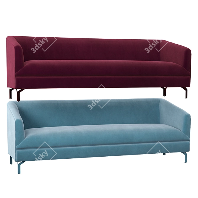 Comfort and Style: Cass Sofa 3D model image 2