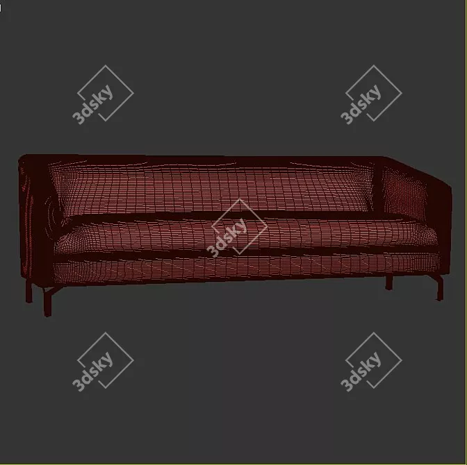 Comfort and Style: Cass Sofa 3D model image 3