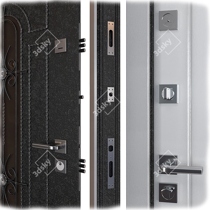 Monolith Metal Door: Your Frame Solution 3D model image 2