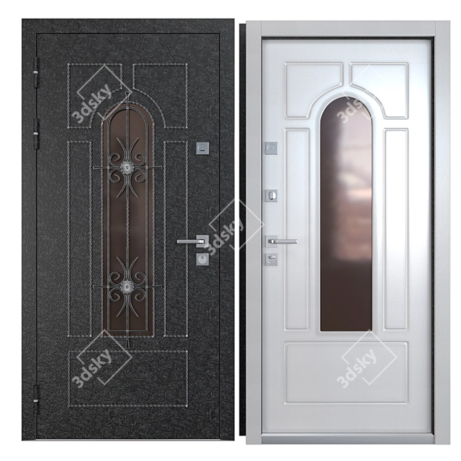 Monolith Metal Door: Your Frame Solution 3D model image 3