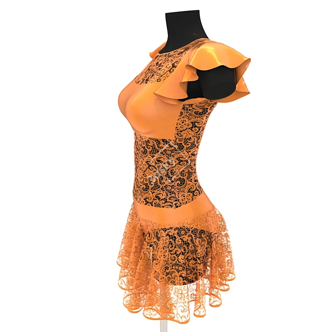 Guipure Latin Bikini Dress 3D model image 2