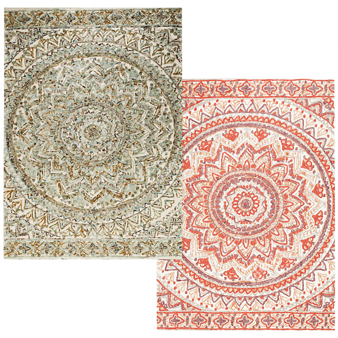 Arabian Flower Reddish Carpet 240x170cm 3D model image 1