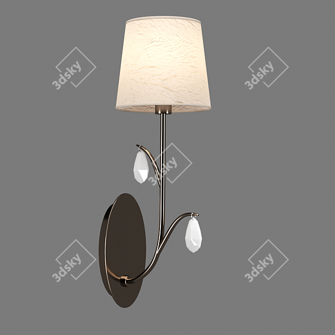 Elegant ANDREA Wall Lamp: Brass Finish 3D model image 1