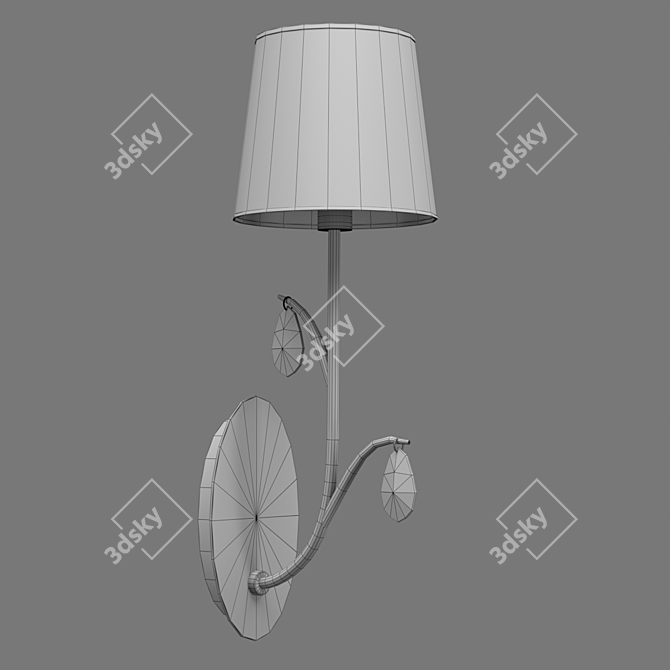 Elegant ANDREA Wall Lamp: Brass Finish 3D model image 2