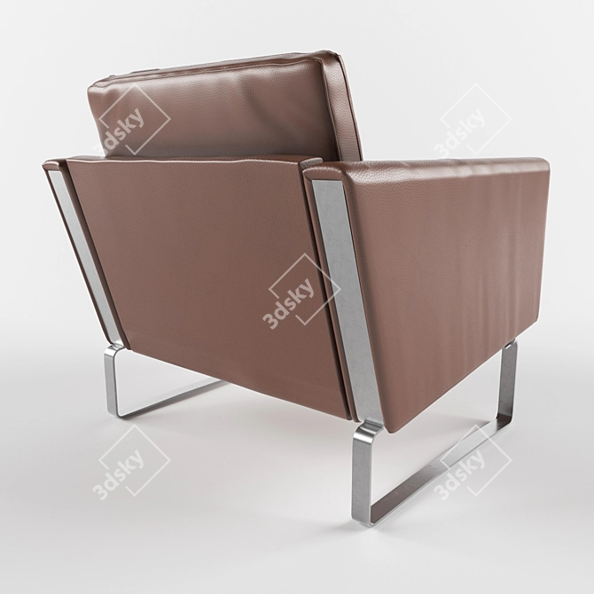 Elegant CH101 Arm Chair: Carl Hansen 3D model image 2