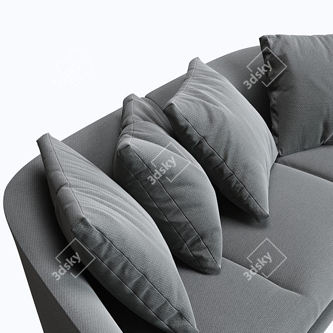Elegant Aura Sofa: Comfortable, Contemporary, Inviting 3D model image 2