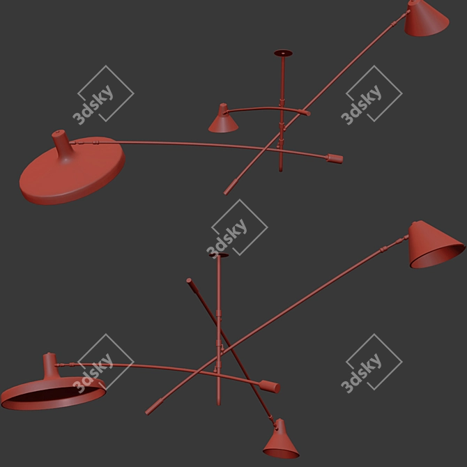 Stunning Stilnovo light fixture 3D model image 2