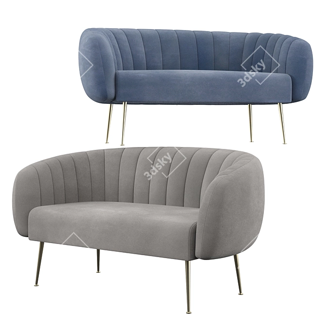 Cosy Watertown Loveseat 3D model image 1