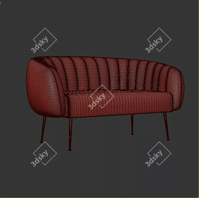 Cosy Watertown Loveseat 3D model image 3