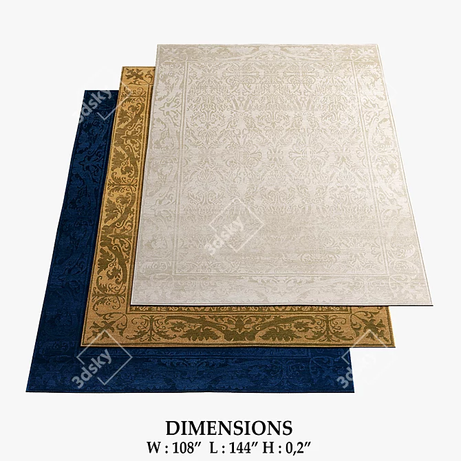 Classic Alcaraz Rugs - Elegant and Timeless Designs 3D model image 1