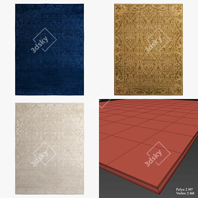 Classic Alcaraz Rugs - Elegant and Timeless Designs 3D model image 2