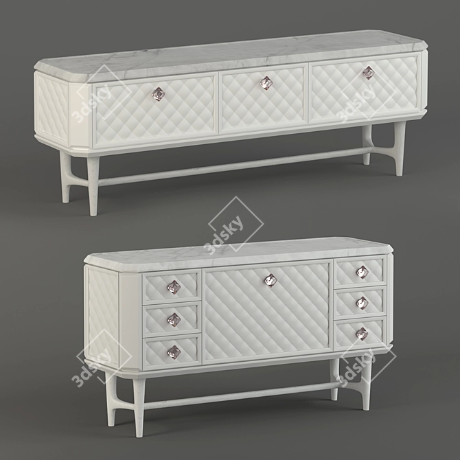 Elegant Sideboards with Legs - Bellagio 3D model image 1