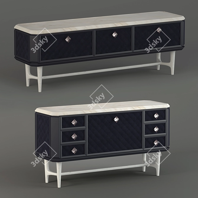 Elegant Sideboards with Legs - Bellagio 3D model image 2