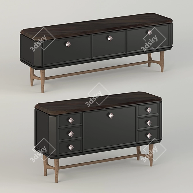 Stylish Bellagio Sideboards with Legs 3D model image 1