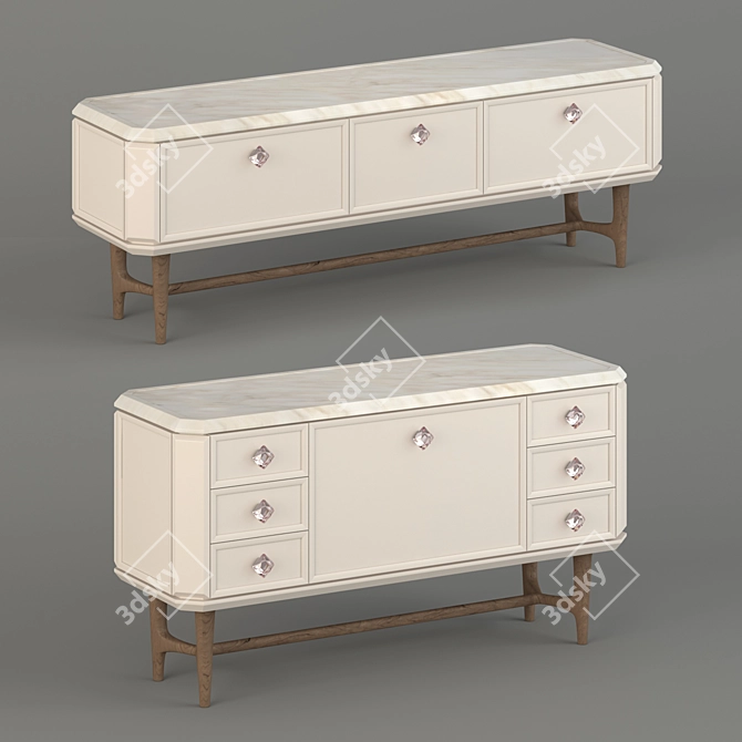 Stylish Bellagio Sideboards with Legs 3D model image 2