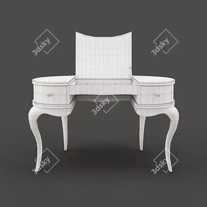 RIMINI White Lacquer Dressing Table by Fratelli Barri 3D model image 3