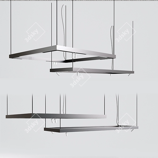 Modular Ceiling Track Light 3D model image 2