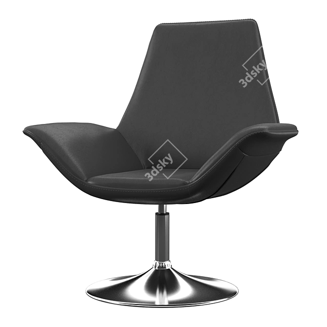 Elegant Bouffard Lounge Chair 3D model image 1