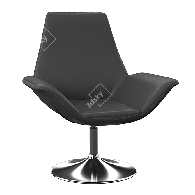 Elegant Bouffard Lounge Chair 3D model image 2