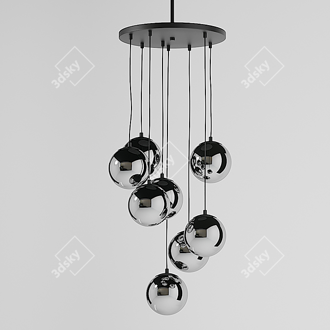 CB2 Ross 8 Bulb Chandelier 3D model image 1