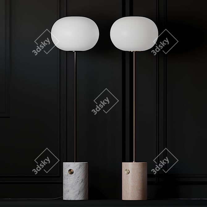 Sleek Modern JWDA Floor Lamp 3D model image 1