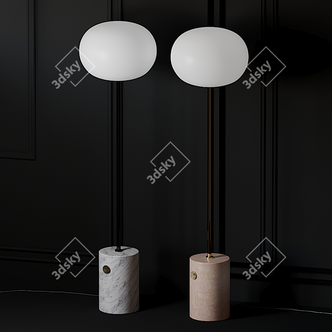 Sleek Modern JWDA Floor Lamp 3D model image 3