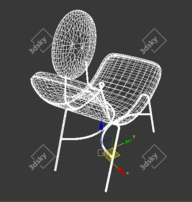 Modern Ergonomic Chair 3D model image 3