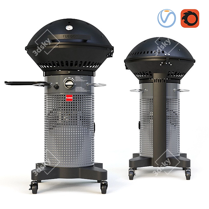 Fuego Professional F24C Gas Grill 3D model image 1