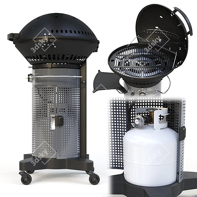 Fuego Professional F24C Gas Grill 3D model image 2