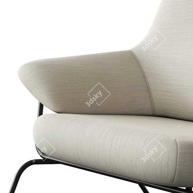 Finnish-inspired Hai Chair: High-end Style 3D model image 2