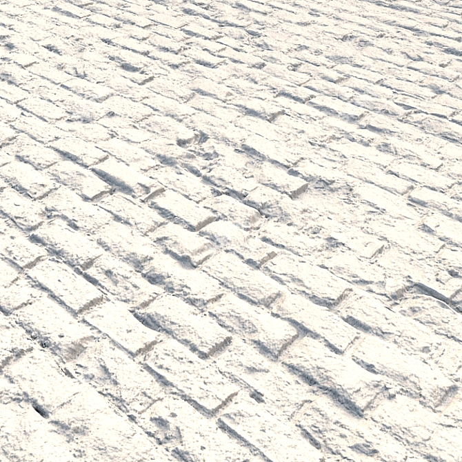 Vintage Brick Wall Texture 3D model image 2