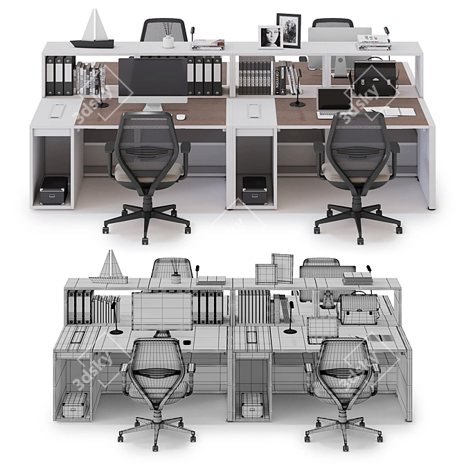 LAS LOGIC v5: Efficient Office Workspace 3D model image 2