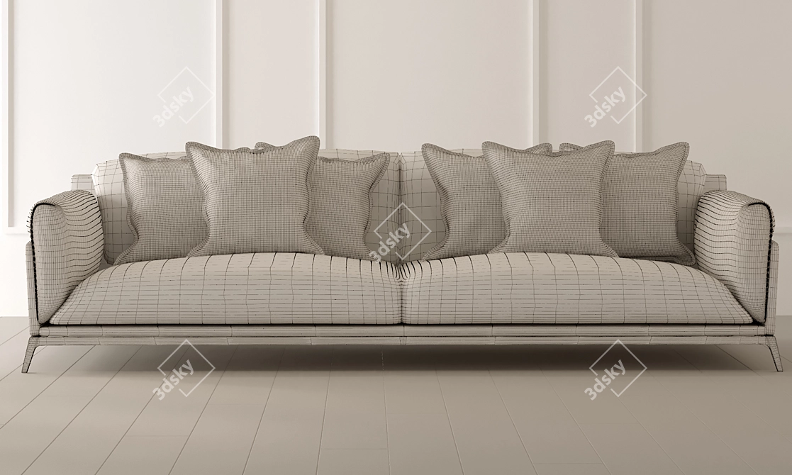 ZBrush-designed Faubourg Sofa 3D model image 3