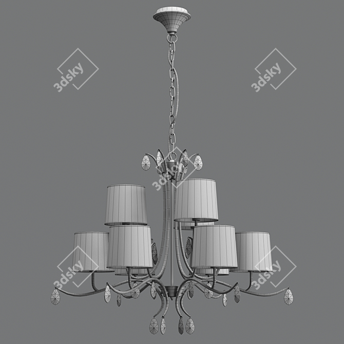 Andrea Chandelier: Elegant Brass Ceiling Light 3D model image 2