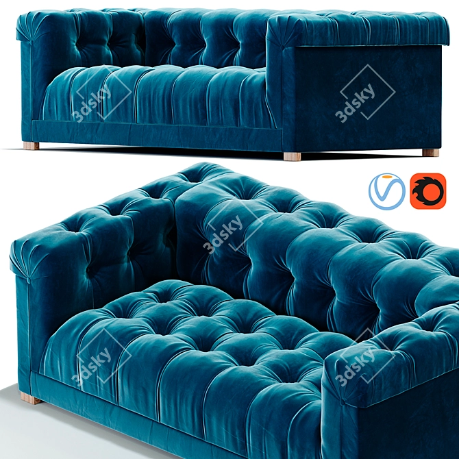 Kettleby Modern Sofa 3D model image 1