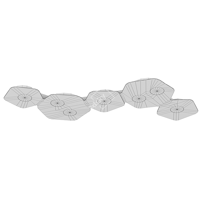 OM Mantra AREA Ceiling Light 6640 - Elegant LED Fixture 3D model image 2