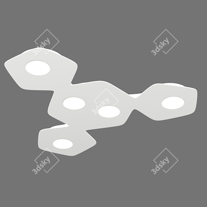 Area OM Mantra Ceiling Light - 5 LED Lamps, 9W - Stylish and Modern 3D model image 1