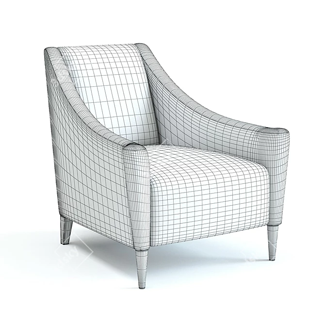 Rivera Armchair: Stylish 3D Model 3D model image 2