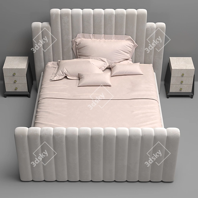 Polar Biear Bed - Luxury and Comfort for Your Bedroom 3D model image 2