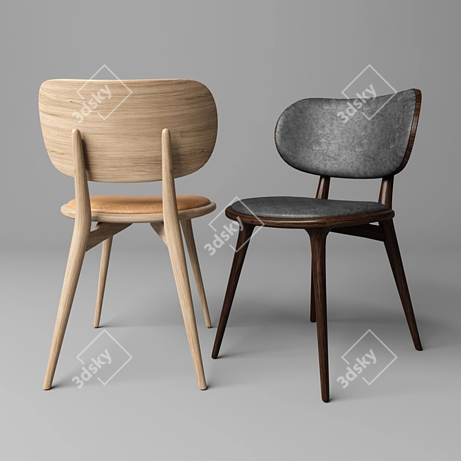 Mater Nordic Oak Dining Chair 3D model image 1