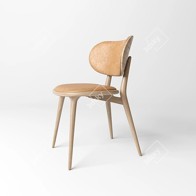Mater Nordic Oak Dining Chair 3D model image 2